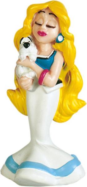 Plastoy Figurine Falbala tenant Idéfix