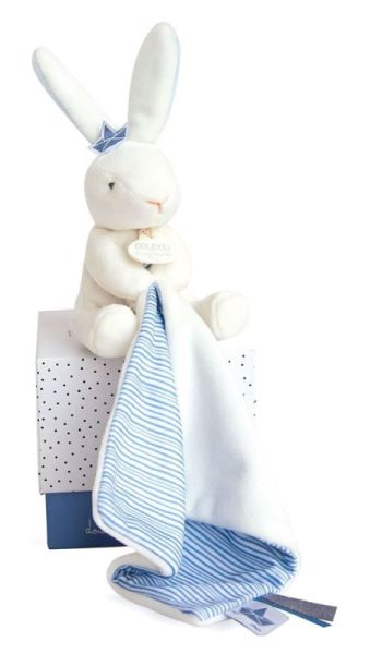 Doudou et Compagnie Peluche Pantin Mouchoir Lapin Matelot Poudre de Perlidoudou
