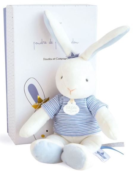 Doudou et Compagnie Peluche Pantin Lapin Matelot Poudre de Perlidoudou