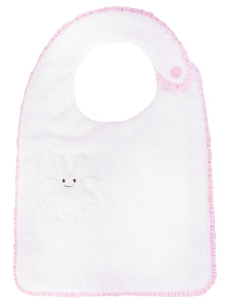 Trousselier Bavoir Ange Lapin Rose