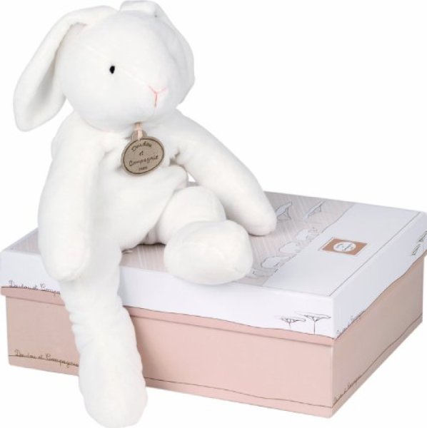 Doudou et Compagnie Peluche Grand Lapin Blanc - 40 cm