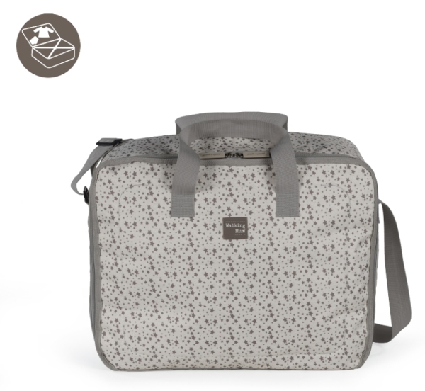 Walking Mum Valise de Maternité Stars Be Gris