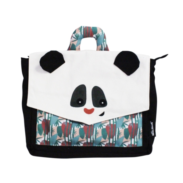 Les Déglingos Cartable toile souple Rototos le Panda