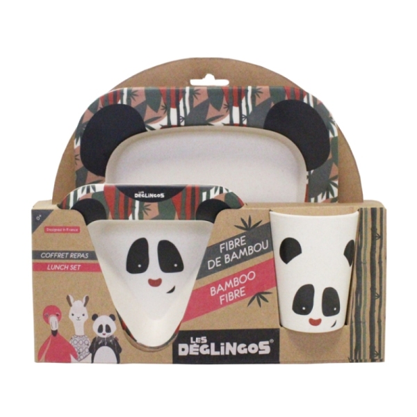 Les Déglingos Coffret repas Bambou Rototos le Panda