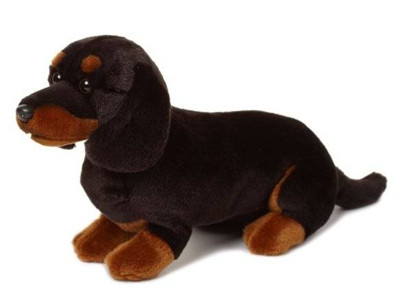  Peluche Chien Teckel Noir