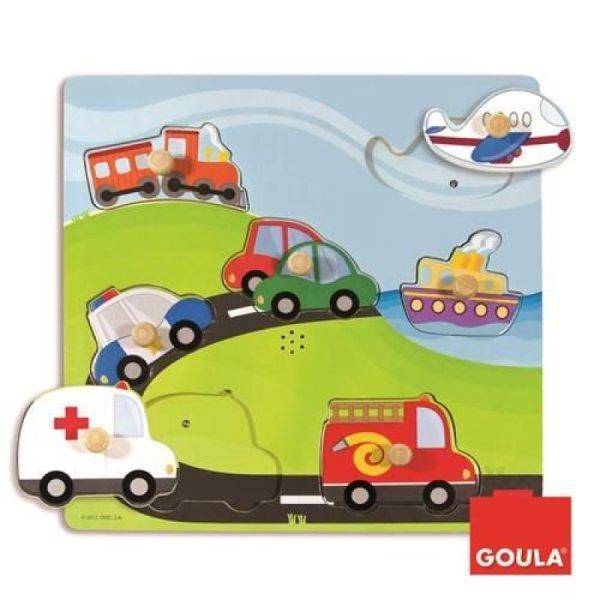 Goula Puzzle Sonore Véhicules