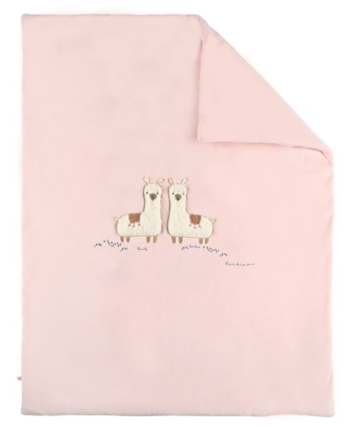 Noukies Couverture Lama Rose Moris et Sacha 75 x 100 cm