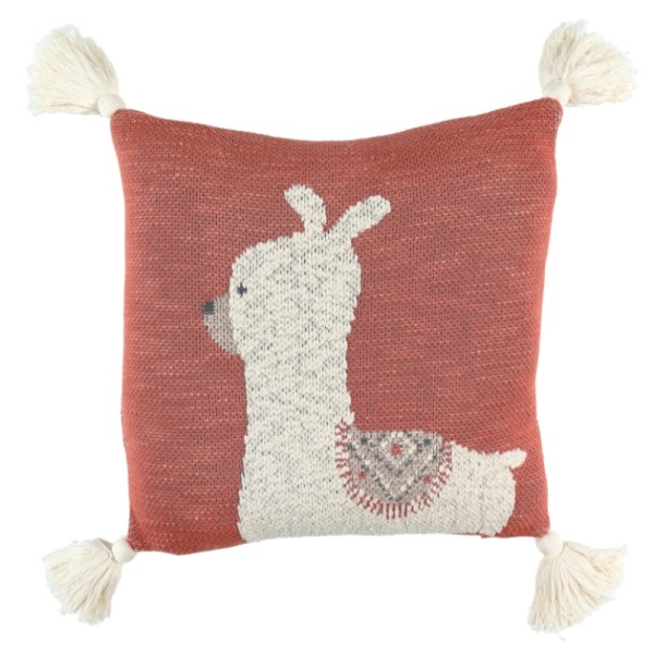 Noukies Coussin Lama Jacquard Bio Moris et Sacha