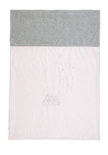 Noukies Couverture Poudre d’étoiles Rose Veloudoux 100-140 cm