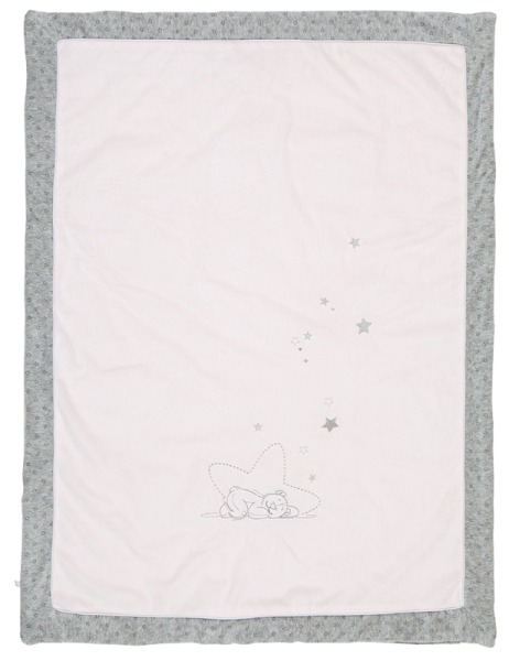 Noukies Couverture Poudre d'étoiles Rose 75/100 cm