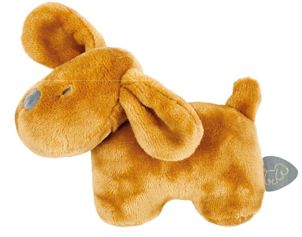 Nattou Peluche Mini Chien Charlie Caramel Hochet - 15 cm