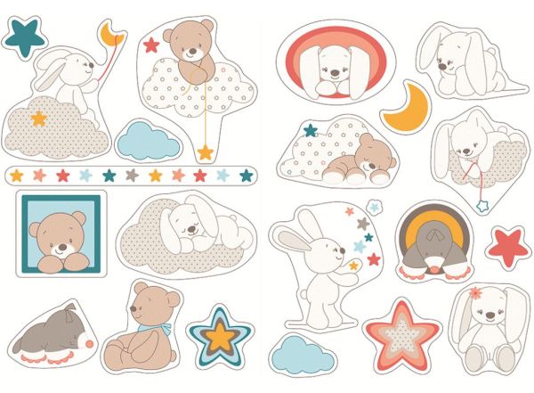 Nattou Stickers Décoratifs Mia et Basile