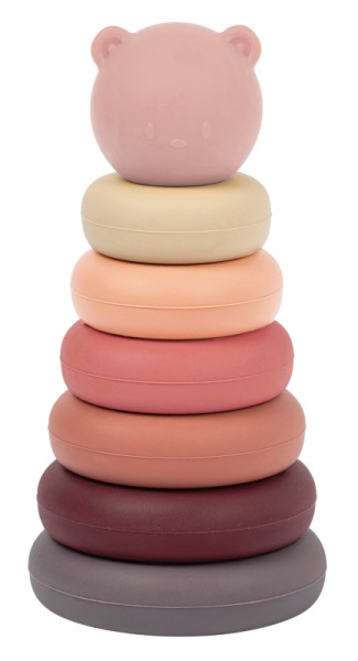 Nattou Pyramide Eveil Silicone Couleurs Pastel