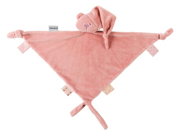 Nattou Doudou Maxi Ours Vieux Rose Lapidou