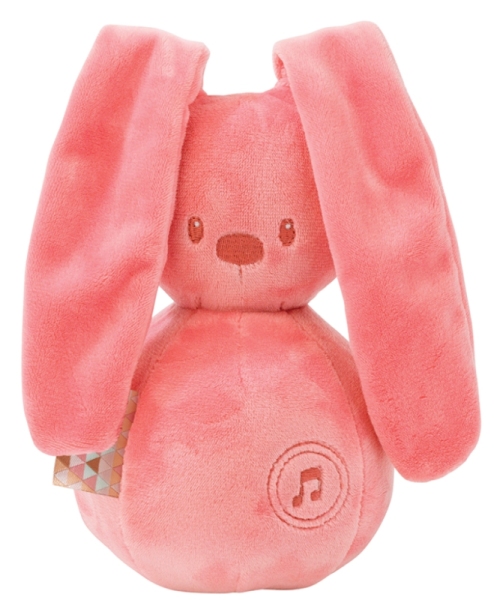 Nattou Peluche Musicale Lapin Corail Lapidou