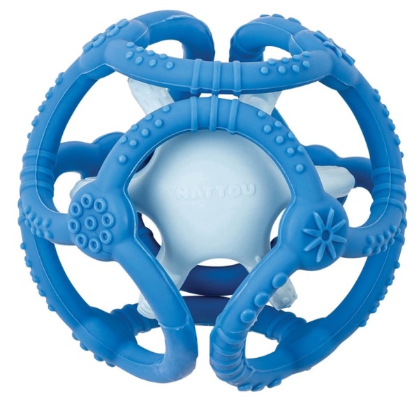 Nattou Set de 2 balles Silicone Bleu