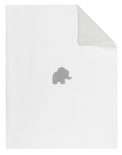 Nattou Couverture Eléphant Tembo Blanche - 100 x 75 cm