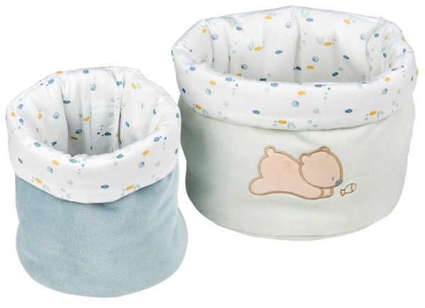 Nattou Set de 2 paniers toilette Roméo Jules et Sally