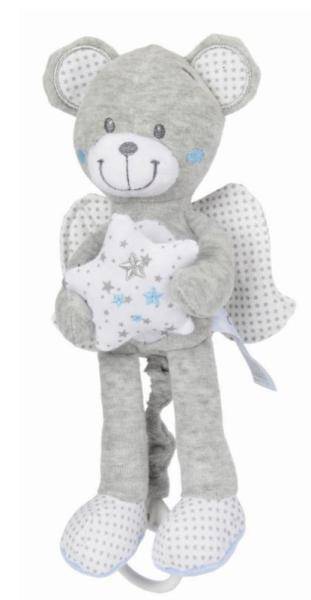 Nicotoy Peluche Musicale Ours Bleu Mon Ange - 25 cm