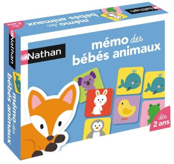 Nathan Jeux Jeu Mémo Bébés Animaux