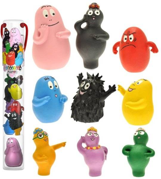 Plastoy Tube de figurine Barbapapa et les expressions - 9 personnages