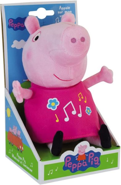 Jemini Peluche Peppa Pig Musicale et Lumineuse - 25 cm