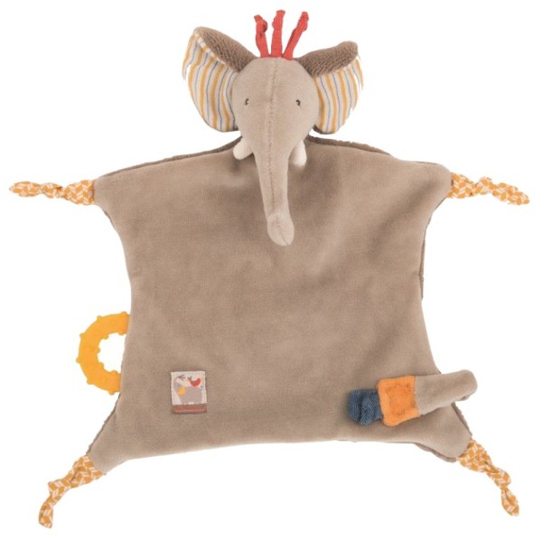 Moulin Roty Doudou Attache Sucette Eléphant Les Papoum