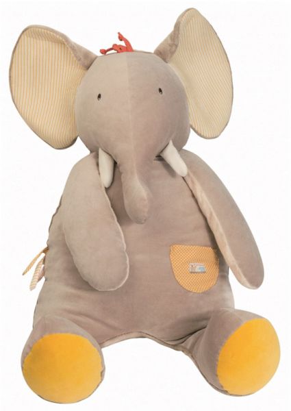 Moulin Roty Peluche Eléphant Les Papoum - 90 cm