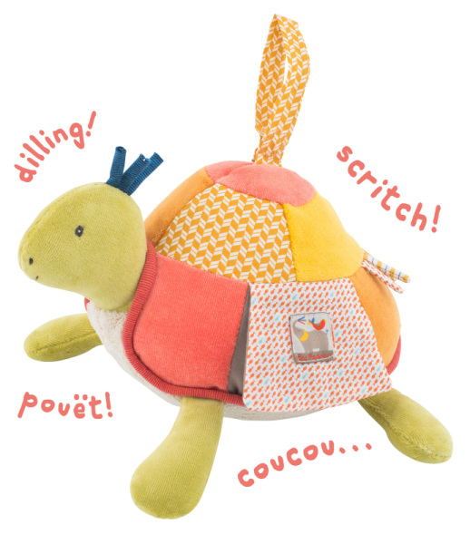 Moulin Roty Peluche Tortue Activités Les Papoum - 25 cm