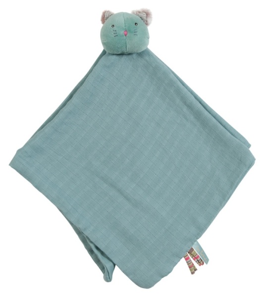 Moulin Roty Doudou Lange Chat Bleu Les Pachats