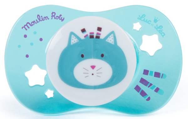 Moulin Roty Sucette Silicone Chat Bleu Les Pachats -  0-6 mois