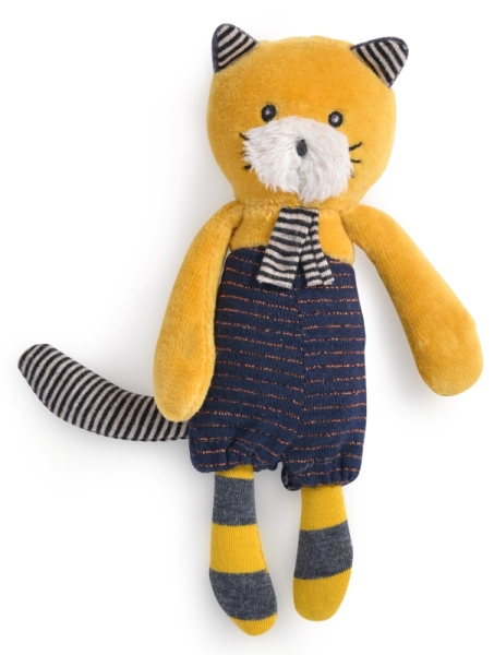 Moulin Roty Peluche Chat Moutarde Lulu Les Moustaches - 18 cm