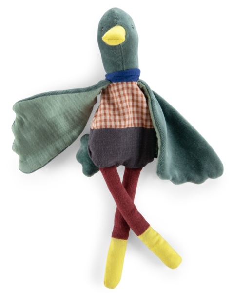 Moulin Roty Doudou Hochet Canard Simonet Pomme des Bois Moulin Roty Doudou Hochet Canard Simonet Pomme des Bois