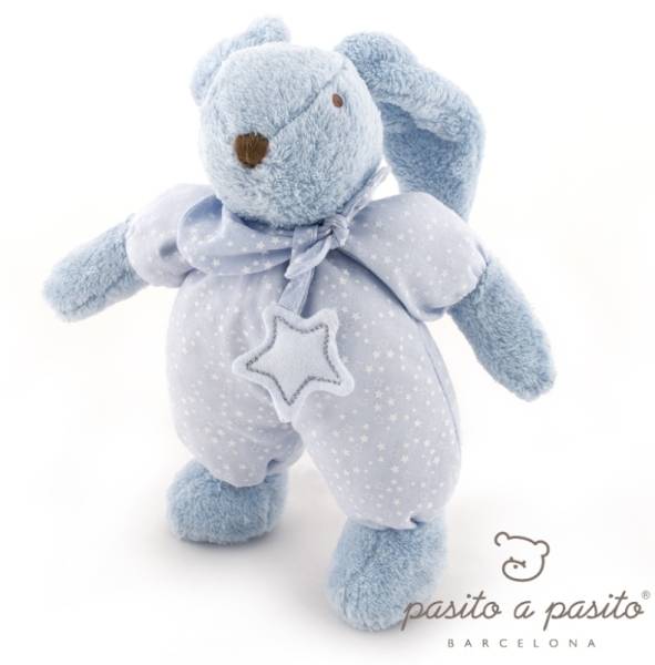 Pasito A Pasito Peluche Lapin Etoile Bleu - 30 cm