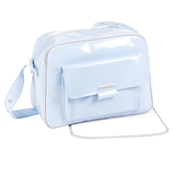 Pasito A Pasito Sac à Langer Simili-Cuir Tweed Baby Bleu