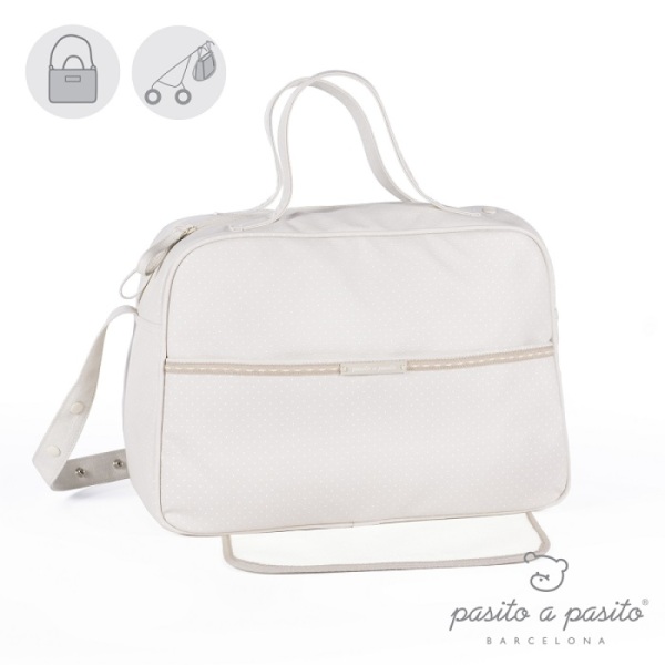 Pasito A Pasito Sac à Langer Laforet Pois Beige