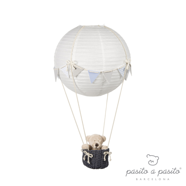 Pasito A Pasito Lampe Montgolfière Fanions Bleu