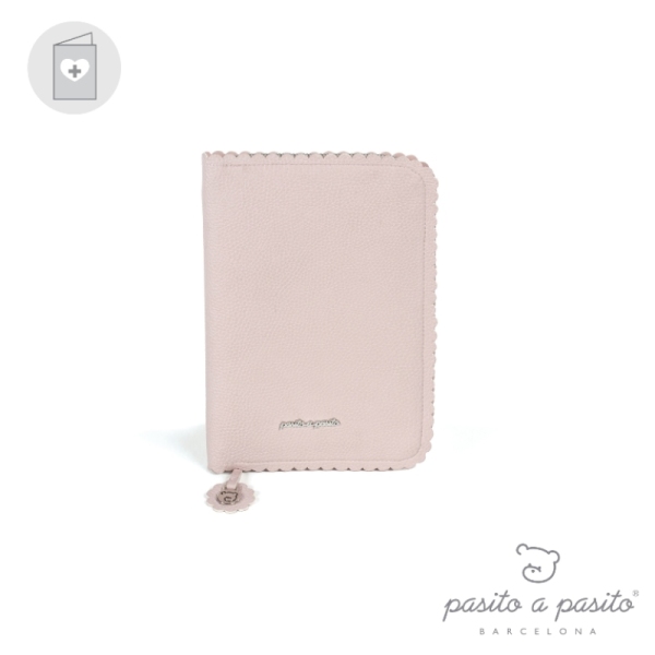 Pasito A Pasito Protège carnet de santé Biscuit Rose