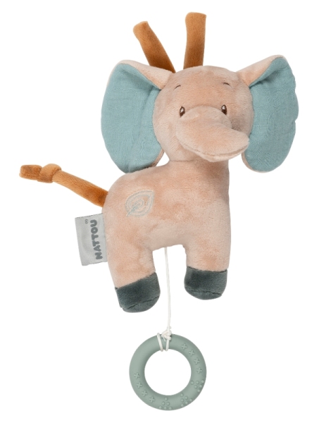 Nattou Peluche Mini Musicale Eléphant Axel Nattou Peluche Mini Musicale Eléphant Axel