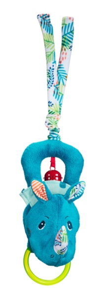 Lilliputiens Peluche Hochet Rhinocéros Marius