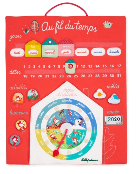 Lilliputiens Calendrier Au Fil du Temps Corail
