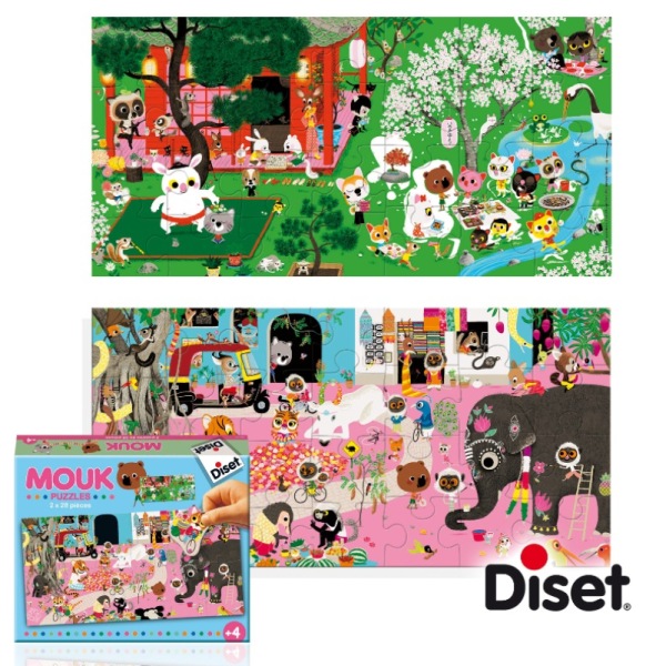 Diset Puzzles Mouk Story - 2x28 pièces