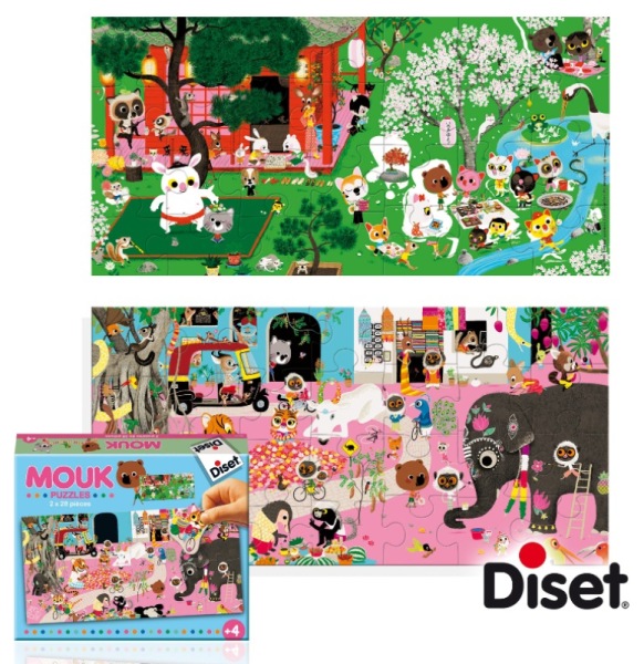 Diset Puzzles Mouk Story - 2x28 pièces