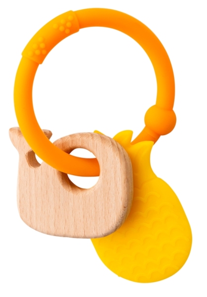 Nattou Anneau de Dentition Ananas Jaune Lapidou Nattou Anneau de Dentition Ananas Jaune Lapidou