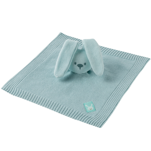 Nattou Doudou Lapin Tricot Menthe Lapidou