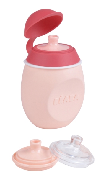 Beaba Gourde Babysqueez Rose 2 en 1