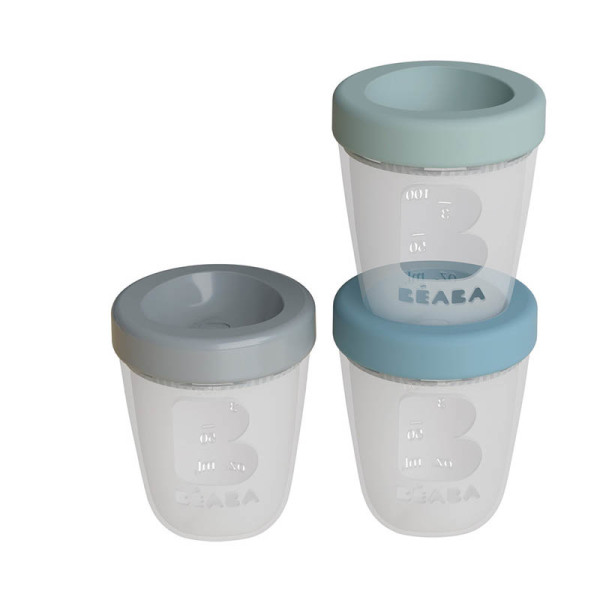 Beaba Lot 3 Portions silicone Spring 200 ml