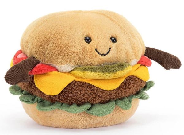 Jellycat Peluche Burger Amuseable