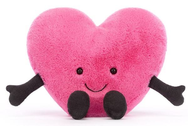 Jellycat Peluche Coeur Rose Amuseable Large