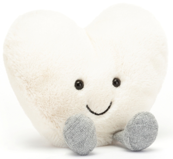 Jellycat Peluche Coeur Blanc Amuseable
